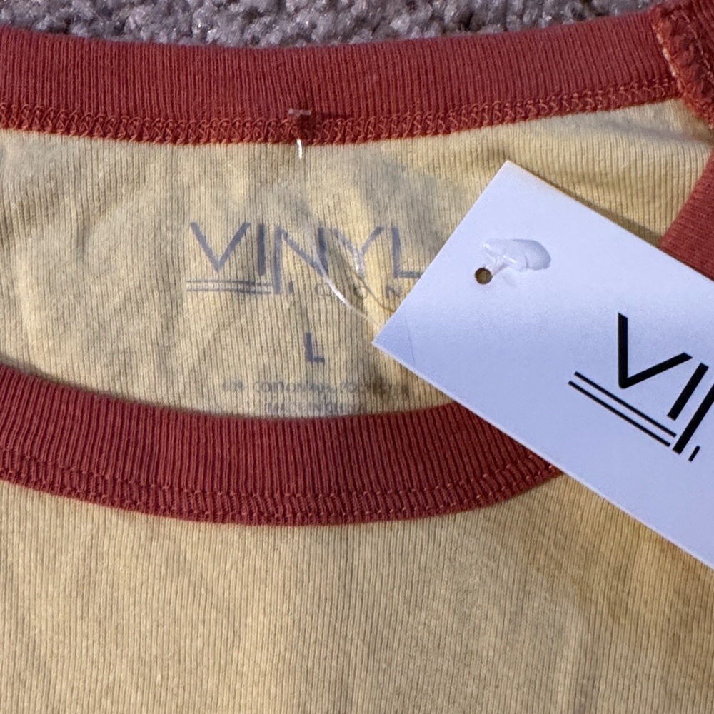VNYL Yellow and Orange Long Sleeve Tee - Picture 2 of 2